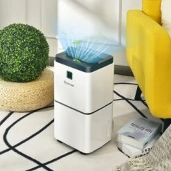 Costway 1500 Sq. Ft Portable 24 Pints Dehumidifier To Large Room With 3 Color LED Light