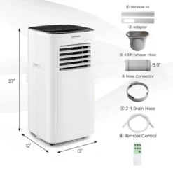 Costway 6000 BTU (9000 BTU ASHAR) Portable Air Conditioner 3-in-1 AC Unit With Cool Dehum Fan Sleep Mode -Costway Sales Store GUEST 066a6564 70b9 43df a219 eeebb17e765f