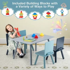 Costway 5 Piece Kids Wooden Activity Table And 4 Chairs Play Set Gift W/ Building Blocks -Costway Sales Store GUEST 07ffa41a 0fbb 4514 a500 6ad2fe5a0cee