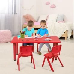 Costway Kids Plastic Rectangular Learn And Play Table Playroom Kindergarten Home Red -Costway Sales Store GUEST 0d7f5101 a9bf 48d5 9649 2e2fa7b00df0