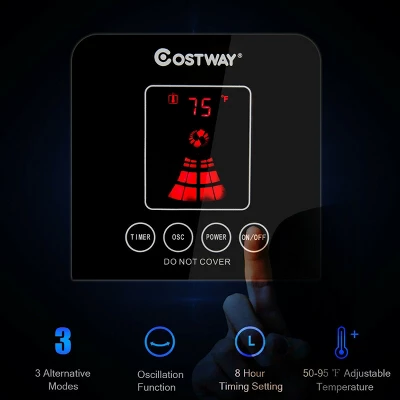 Costway 1500W Portable Oscillating Ceramic Tower Heater W/ Timer Remote Control Room Use 7 Costway 1500W Portable Oscillating Ceramic Tower Heater W/ Timer Remote Control Room Use - Image 7