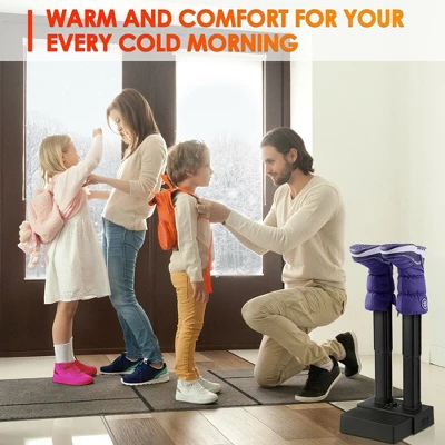 Costway 2-Shoe Electric Shoe Dryer Warmer Portable Adjustable Boots Socks Gloves W/Timer 2 Costway 2-Shoe Electric Shoe Dryer Warmer Portable Adjustable Boots Socks Gloves W/Timer - Image 2