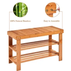 Costway 3 Tier Bamboo Shoe Rack Bench Storage Shelf Organizer Entryway Home Furni -Costway Sales Store GUEST 2115d6b5 85f9 4e02 a4df 495e5ff58db5
