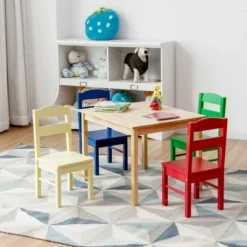 Costway Kids 5 Piece Table Chair Set Pine Wood Multicolor Children Play Room Furniture 11 Costway Kids 5 Piece Table Chair Set Pine Wood Multicolor Children Play Room Furniture -Costway Sales Store GUEST 23d1501d 6da0 4d8f 96cc f8a67abf3e61