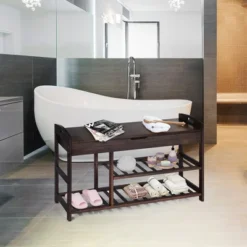 Costway 3-Tier Bamboo Shoe Bench Entryway Storage Rack Organizer Home Hallway BrownNature 19 Costway 3-Tier Bamboo Shoe Bench Entryway Storage Rack Organizer Home Hallway BrownNature -Costway Sales Store GUEST 25798336 db79 47aa af8c 51508858cb6d