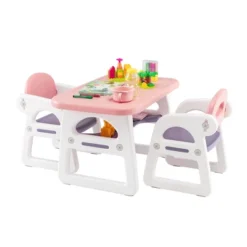 Costway 3-Piece Kids Table And Chair Set Toddler Activity Study Desk With Building Blocks -Costway Sales Store GUEST 2fd30e52 f225 41d0 96a7 31ee2e7b9289