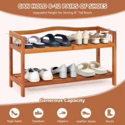Costway 2-Tier Wood Shoe Rack Freestanding Shoe Storage Organizer Heavy-duty -Costway Sales Store GUEST 320e2e2c 1908 4d60 a982 31218cb2d563