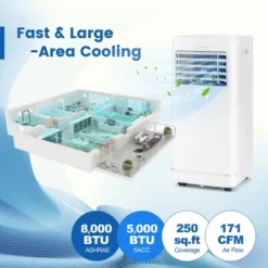 Costway 8000 BTU Portable Air Conditioner With Dehumidifier & Fan Mode, Up To 250 Sq.Ft -Costway Sales Store GUEST 351b348d 4209 403e ae30 e3de9ec367bd