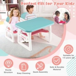 Costway 3-Piece Kids Table And Chair Set Toddler Activity Study Desk With Building Blocks -Costway Sales Store GUEST 3bbf26db f77d 4fb7 91f3 ccfbdbe6825c