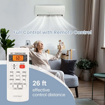Costway 12,000 BTU Mini Split Air Conditioner AC Unit With Heat Pump & Remote Control 5 Costway 12,000 BTU Mini Split Air Conditioner AC Unit With Heat Pump & Remote Control - Image 5