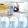 Costway 7100 BTU (10000 BTU ASHARE) Portable Air Conditioner 3-in-1 AC Unit With Cool Dehum Fan Sleep Mode