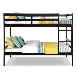 Costway Twin Over Twin Wood Bunk Beds Ladder Safety Rail EspressoWhite -Costway Sales Store GUEST 40922081 81cf 47c0 bac5 6e329d5245e9