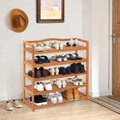 Costway 5-Tier Wood Shoe Rack Freestanding Large Shoe Storage Organizer Heavy-duty -Costway Sales Store GUEST 4182999e 90ec 4cb7 a407 3567f71a6798