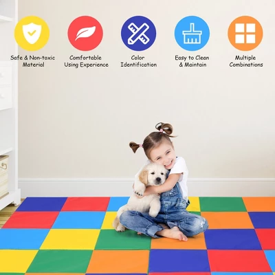 Costway 58'' Toddler Foam Play Mat Baby Folding Activity Floor Mat Home School Daycare 4 Costway 58'' Toddler Foam Play Mat Baby Folding Activity Floor Mat Home School Daycare - Image 4
