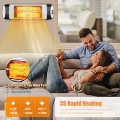 Costway Wall-Mounted Electric Heater Patio Infrared Heater W/ Remote Control -Costway Sales Store GUEST 5271eac8 3584 46c1 b00c bb6992b2ef2b