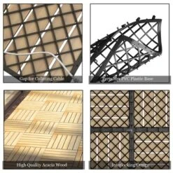 Costway 40PCS 12'' X 12'' Acacia Wood Deck Patio Pavers Stripe Pattern 11 Costway 40PCS 12'' X 12'' Acacia Wood Deck Patio Pavers Stripe Pattern -Costway Sales Store GUEST 59a4afb5 e9e8 475b 89c4 a537d02ac95b 1