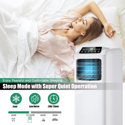 Costway 5500 BTU (9000 BTU ASHRAE) 3-in-1 Portable Air Conditioner W/Built-in Dehumidifier And Window Kit 7 Costway 5500 BTU (9000 BTU ASHRAE) 3-in-1 Portable Air Conditioner W/Built-in Dehumidifier And Window Kit - Image 7