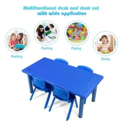 Costway Kids Plastic Rectangular Learn And Play Table Playroom Kindergarten Home Blue -Costway Sales Store GUEST 5c25e9b1 c507 4844 80fb 5b7b574b0723