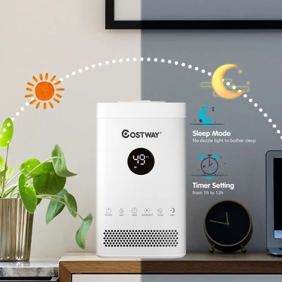 Costway 3.5L Quiet Top Fill Air Humidifier W/ 3-Level Mist Timer Sleep Mode For Bedroom 2 Costway 3.5L Quiet Top Fill Air Humidifier W/ 3-Level Mist Timer Sleep Mode For Bedroom - Image 2