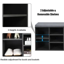 Costway Entryway Padded Shoe Storage Bench 10-Cube Organizer Bench Adjustable -Costway Sales Store GUEST 64ac10d3 711f 479c 8d96 9704fb2c78b5