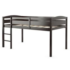 Costway Twin Low Loft Bunk Junior Bed Bedroom Wooden Guard Rail Ladder White/Espresso/Grey 21 Costway Twin Low Loft Bunk Junior Bed Bedroom Wooden Guard Rail Ladder White/Espresso/Grey -Costway Sales Store GUEST 64c1da52 8e6e 46f2 8f49 a658bf93b5ad