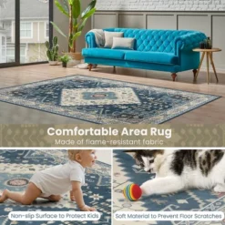 Costway Area Rugs 5'4'' X 6'7''5'4'' X 7'7'' Faux Wool Fabric Doormat Home Carpet Living Room Bedroom -Costway Sales Store GUEST 6d92e6b1 837c 4d09 878c e294cb7d28ee