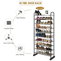 Costway 10-Tier Shoe Rack Space-saving Shoe Organizer W/Metal Frame Shoe Tower 14 Costway 10-Tier Shoe Rack Space-saving Shoe Organizer W/Metal Frame Shoe Tower -Costway Sales Store GUEST 6e329b80 23b1 4d39 9e9a 458ac53119c4