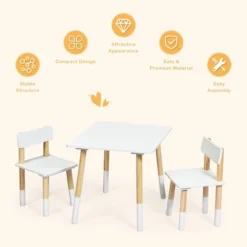 Costway Kids Wooden Table & 2 Chairs Set Children Activity Table Set -Costway Sales Store GUEST 6e3507c8 c81f 4f25 a08a d8d7c9a5850d