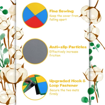 Costway 58'' Toddler Foam Play Mat Baby Folding Activity Floor Mat Home School Daycare 9 Costway 58'' Toddler Foam Play Mat Baby Folding Activity Floor Mat Home School Daycare - Image 9