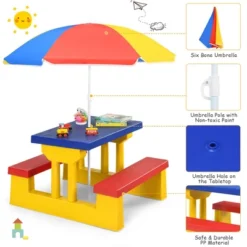 Costway Kids Picnic Table Set W/Removable Umbrella Indoor Outdoor Garden Patio 12 Costway Kids Picnic Table Set W/Removable Umbrella Indoor Outdoor Garden Patio -Costway Sales Store GUEST 717828dc 67e8 4558 8b83 36122303d1fe