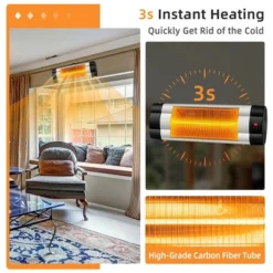 Costway 1500W Wall-Mounted Infrared Patio Heater Outdoor Indoor W/ Remote Control -Costway Sales Store GUEST 71839054 a541 4c6a 848c bf88e667a167