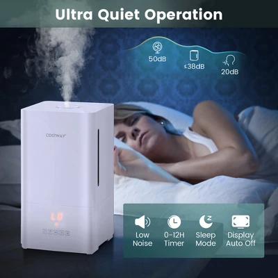 Costway 4L Ultrasonic Humidifier With 2 Mist Levels 12H Timer Sleep Mode For Large Room 7 Costway 4L Ultrasonic Humidifier With 2 Mist Levels 12H Timer Sleep Mode For Large Room - Image 7