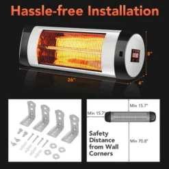 Costway Patio Electric Heater Wall-Mounted Infrared Heater W/ Remote Control -Costway Sales Store GUEST 7952eace 72ec 4723 a3af b4b96bc9b33f