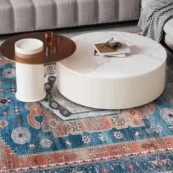 Costway Area Rug 5' X 7' Distressed Vintage Home Carpet Living Room Bedroom Non-Shedding