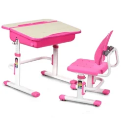 Costway Adjustable Children Study Desk Chair Set W/Winged Backrest Pink 16 Costway Adjustable Children Study Desk Chair Set W/Winged Backrest Pink -Costway Sales Store GUEST 80cbb9c5 3402 418c 8dda 321acb30626f