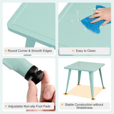 Costway Kids Steel 27'' Square Table Children Play Learn Activity Table Indoor Outdoor 8 Costway Kids Steel 27'' Square Table Children Play Learn Activity Table Indoor Outdoor - Image 8