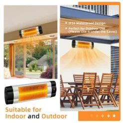 Costway 1500W Infrared Patio Heater Wall-Mounted Electric Heater With Remote Control -Costway Sales Store GUEST 88a682bb 43e4 465c 8a1a dd7aa9885e7b 1