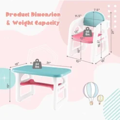 Costway 3-Piece Kids Table And Chair Set Toddler Activity Study Desk With Building Blocks -Costway Sales Store GUEST 88f5deaa 37ef 4595 85e5 01ef19b3aa71