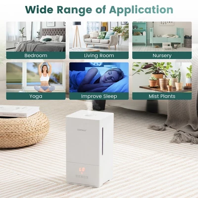 Costway 4L Ultrasonic Humidifier With 2 Mist Levels 12H Timer Sleep Mode For Large Room 8 Costway 4L Ultrasonic Humidifier With 2 Mist Levels 12H Timer Sleep Mode For Large Room - Image 8