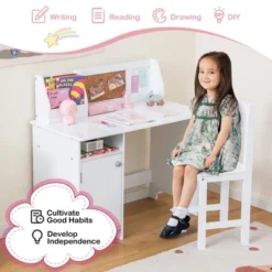 Costway Kids Desk And Chair Set Study Writing Workstation With Bookshelf & Bulletin Board -Costway Sales Store GUEST 8b401a76 fc28 44f9 ad7b cba2ddd1b374