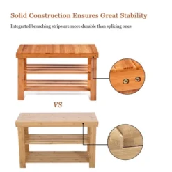 Costway 3 Tier Bamboo Shoe Rack Bench Storage Shelf Organizer Entryway Home Furni -Costway Sales Store GUEST 8bf5ea6b 9ff5 47a1 ab2b 2bdf69aace2d