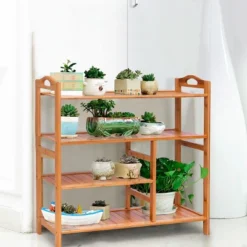 Costway 4 Tier Multifunction Bamboo Shoe Rack Boot Tower Shelf Storage Organizer Stand -Costway Sales Store GUEST 9002eb70 df63 42f9 ba6d 1d25ce49d169