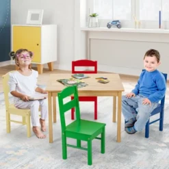 Costway Kids 5 Piece Table Chair Set Pine Wood Multicolor Children Play Room Furniture 12 Costway Kids 5 Piece Table Chair Set Pine Wood Multicolor Children Play Room Furniture -Costway Sales Store GUEST 909e2d0e 0df5 4acc 9a67 53bdc1fc14dd