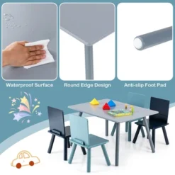 Costway 5 Piece Kids Wooden Activity Table And 4 Chairs Play Set Gift W/ Building Blocks -Costway Sales Store GUEST 92965e80 78a5 4875 98f1 aef5d68c40f5