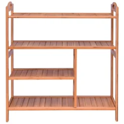 Costway 4 Tier Multifunction Bamboo Shoe Rack Boot Tower Shelf Storage Organizer Stand -Costway Sales Store GUEST 9f4e4f13 5043 41a0 839f cc31c670ef2f