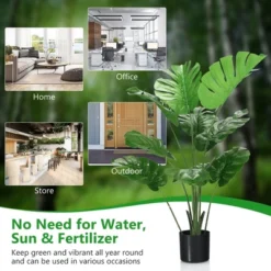 Costway 4FT Artificial Monstera Deliciosa Plant Palm Tree W/ Cement-Filled Pot Indoor Outdoor 15 Costway 4FT Artificial Monstera Deliciosa Plant Palm Tree W/ Cement-Filled Pot Indoor Outdoor -Costway Sales Store GUEST 9f8bd10b dc32 4494 bc08 c4c238d79241