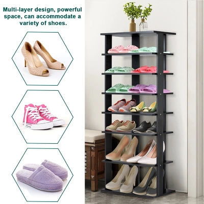 Patented 7-Tier Dual Shoe Rack Practical Free Standing Shelves Storage Shelves Concise 5 Patented 7-Tier Dual Shoe Rack Practical Free Standing Shelves Storage Shelves Concise - Image 5