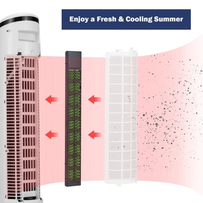 Costway 3-In-1 Evaporative Air Cooler 41'' Portable Tower Fan Humidifier 6 Costway 3-In-1 Evaporative Air Cooler 41'' Portable Tower Fan Humidifier - Image 6