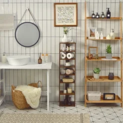 Costway 7-Tier Shoe Rack Free Standing Shelf Storage Tower Rustic Brown -Costway Sales Store GUEST ae626801 fd46 47a1 a849 fb8df33feb10