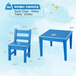 Costway 3PCS Kids Table & 2 Chairs Set Outdoor Heavy-Duty All-Weather Activity Table Set -Costway Sales Store GUEST b4b6c682 b73b 4884 a712 ae7dbf66e57a